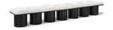 Pavilion Stylish Boucle Fabric Bench - Luxurious Art Deco Design with Plush Cushion Seating