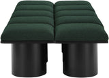 Pavilion Elegant Boucle Fabric Bench - Art Deco Design with Luxurious Cushion for Stylish Seating