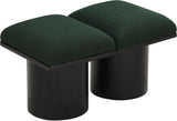 Pavilion Elegant Boucle Fabric Bench with Art Deco Style, Luxurious Cushion, and Versatile Design