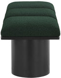 Pavilion Exquisite Black Boucle Fabric Bench - Art Deco Style with Luxurious Comfort & Versatile Design