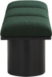 Pavilion Elegant Boucle Fabric Bench with Art Deco Design and Luxurious Seat Cushion for Your Space