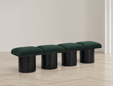 Pavilion Stylish Boucle Fabric Bench with Luxurious Cushion and Art Deco Design for Any Space