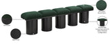 Pavilion Exquisite Black Boucle Fabric Bench with Art Deco Design and Luxurious Channel-Tufted Cushion