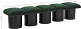 Pavilion Black Boucle Fabric Bench - Luxurious Art Deco Seating for Entryway or Bedroom Style