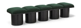 Pavilion Black Boucle Fabric Bench - Luxurious Art Deco Seating for Entryway or Bedroom Style
