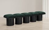 Pavilion Black Boucle Fabric Bench - Luxurious Art Deco Seating for Entryway or Bedroom Style