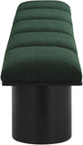 Pavilion Black Boucle Fabric Bench - Luxurious Art Deco Seating for Entryway or Bedroom Style