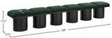 Pavilion Black Boucle Fabric Bench - Stylish Art Deco Seating for Entryway or Bedroom Decor