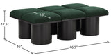 Pavilion Stylish Boucle Fabric Bench with Art Deco Design, Luxurious Cushion, and Versatile Seating