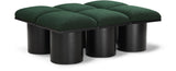 Pavilion Stylish Boucle Fabric Bench with Art Deco Design, Luxurious Cushion, and Versatile Seating