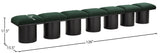 Pavilion Elegant Art Deco Bench with Rich Boucle Fabric and Luxurious Channel-Tufted Cushion Design