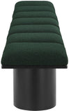 Pavilion Elegant Art Deco Bench with Rich Boucle Fabric and Luxurious Channel-Tufted Cushion Design