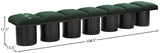 Pavilion Stylish Boucle Fabric Bench - Luxurious Art Deco Design with Plush Cushion Seating