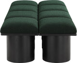 Pavilion Stylish Boucle Fabric Bench - Luxurious Seating with Art Deco Design for Any Room Decor