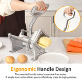French Fry Cutter with 1/2 Inch and 3/8 Inch Blades, 6-wedge