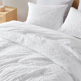 Bohemian Geometric Comforter Mini Set, White