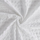 Medium Weight Waffle Weave Cotton Shower Curtain, White