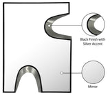 Soleil Mirror - Unique Puzzle-Shaped Art Deco Design with Glamorous Black and Silver Accents