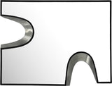 Soleil Mirror - Unique Puzzle-Shaped Art Deco Design with Glamorous Black and Silver Accents