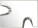 Soleil Mirror - Unique Puzzle-Shaped Art Deco Design with Glamorous Black and Silver Accents