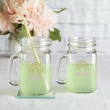 12 oz. Mason Jar Mug with Lid - Boho Rainbow Babe (Set of 6)