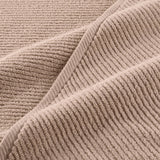 6pcs 100% Cotton Quick-Dry Ribbed Towel Set, Beige