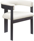 Romeo Dining Chairs - Set of 2 Contemporary Vegan Leather Chairs with Durable Matte Black Frame
