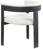 Romeo Dining Chairs - Set of 2 Contemporary Vegan Leather Chairs with Durable Matte Black Frame