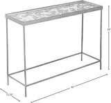 Butterfly Glass Console Table with Stunning Gold Foil Butterflies - Contemporary Accent Table Design