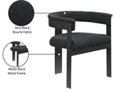 Romeo Dining Chairs - Stylish Set of 2 with Comfortable Curved Backs and Durable Matte Black Frame