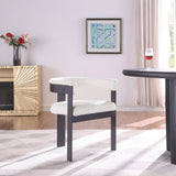 Romeo Dining Chairs - Stylish Set of 2 with Comfortable Curved Backs and Durable Matte Black Frame