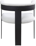 Romeo Dining Chairs - Stylish Set of 2 with Comfortable Curved Backs and Durable Matte Black Frame