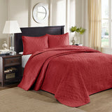 Antimicrobial Cottage Embroidered 3-Piece Bedspread Set