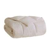 Quilted Goose Feather and Down Oversize Comforter, Cream
