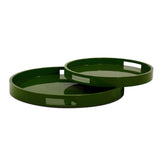 Saint Tropez Round Tray Set of 2 - Wild Green