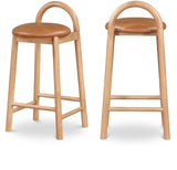 Calvin Vegan Leather Counter Stool - Elegant Mid-Century Modern Design for Kitchen or Bar Comfort