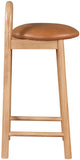 Calvin Vegan Leather Counter Stool - Elegant Mid-Century Modern Design for Kitchen or Bar Comfort