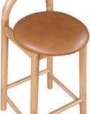 Calvin Vegan Leather Counter Stool - Elegant Mid-Century Modern Design for Kitchen or Bar Comfort