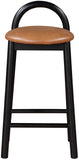 Calvin Counter Stool - Elegant Vegan Leather Seat, Stylish Mid-Century Design for Home Bars & Kitchens