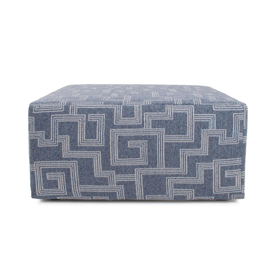 Indoor/Outdoor Universal Square Ottoman Syros Denim