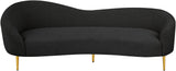 Ritz Boucle Fabric Sofa – Chic Elegance with Gold Metal Legs for Modern Living Room Style & Comfort