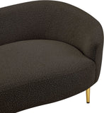 Ritz Boucle Fabric Loveseat - Elegant Comfort with Gold Metal Legs for Modern Living Spaces