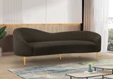 Ritz Boucle Fabric Sofa – Chic Elegance with Gold Metal Legs for Modern Living Room Style & Comfort
