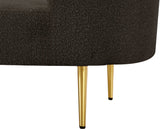 Ritz Boucle Fabric Sofa – Chic Elegance with Gold Metal Legs for Modern Living Room Style & Comfort