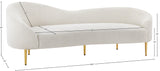 Ritz Boucle Fabric Sofa – Chic Elegance with Gold Metal Legs for Modern Living Room Style & Comfort