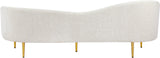 Ritz Boucle Fabric Sofa – Chic Elegance with Gold Metal Legs for Modern Living Room Style & Comfort