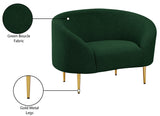 Ritz Boucle Fabric Chair - Elegant Comfort with Gold Metal Legs for a Chic Modern Living Space