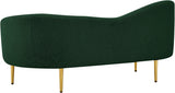 Ritz Boucle Fabric Loveseat - Elegant Comfort with Gold Metal Legs for Modern Living Spaces