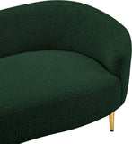 Ritz Boucle Fabric Sofa – Chic Elegance with Gold Metal Legs for Modern Living Room Style & Comfort