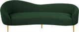 Ritz Boucle Fabric Sofa – Chic Elegance with Gold Metal Legs for Modern Living Room Style & Comfort